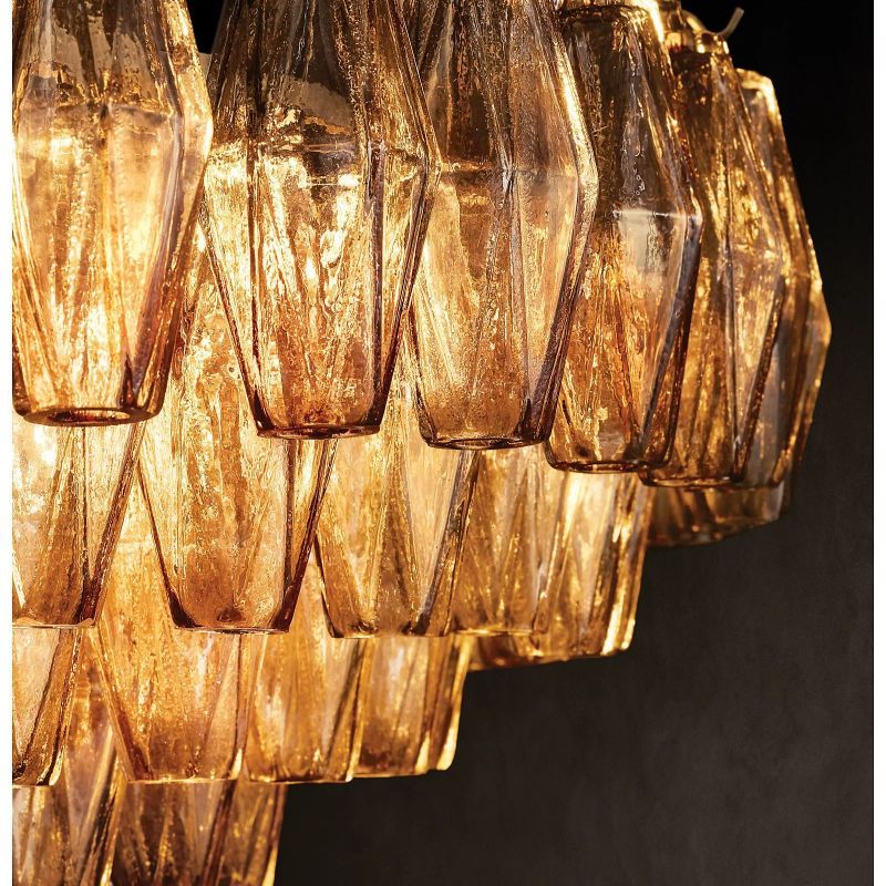 Chiara Murano Glass Square Chandelier 32"
