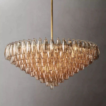 Chiara Murano Glass Tiered Round Chandelier 47"