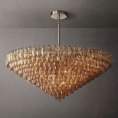 Chiara Murano Glass Tiered Round Chandelier 62"