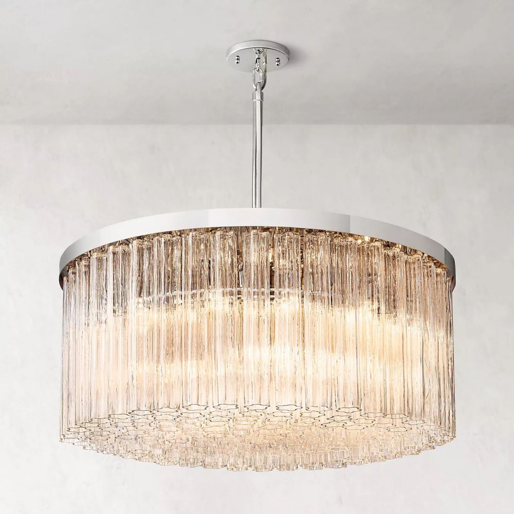 Cielo Lustred Glass Round Chandelier 48"