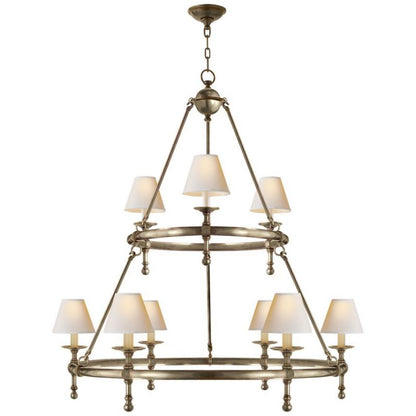 Nove Classic Two-Tier Ring Chandelier