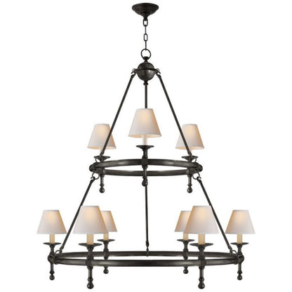 Nove Classic Two-Tier Ring Chandelier