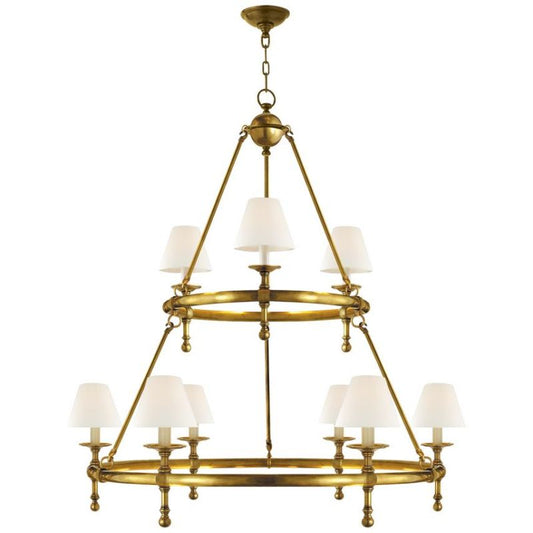 Nove Classic Two-Tier Ring Chandelier