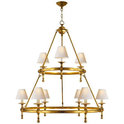 Nove Classic Two-Tier Ring Chandelier