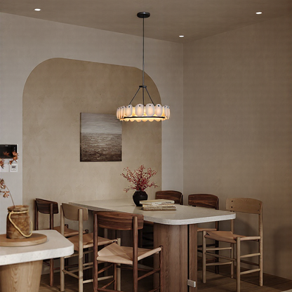 Alabaster Glow Elegance Chandelier