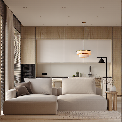 Two-Tier Alabaster Light Fixture