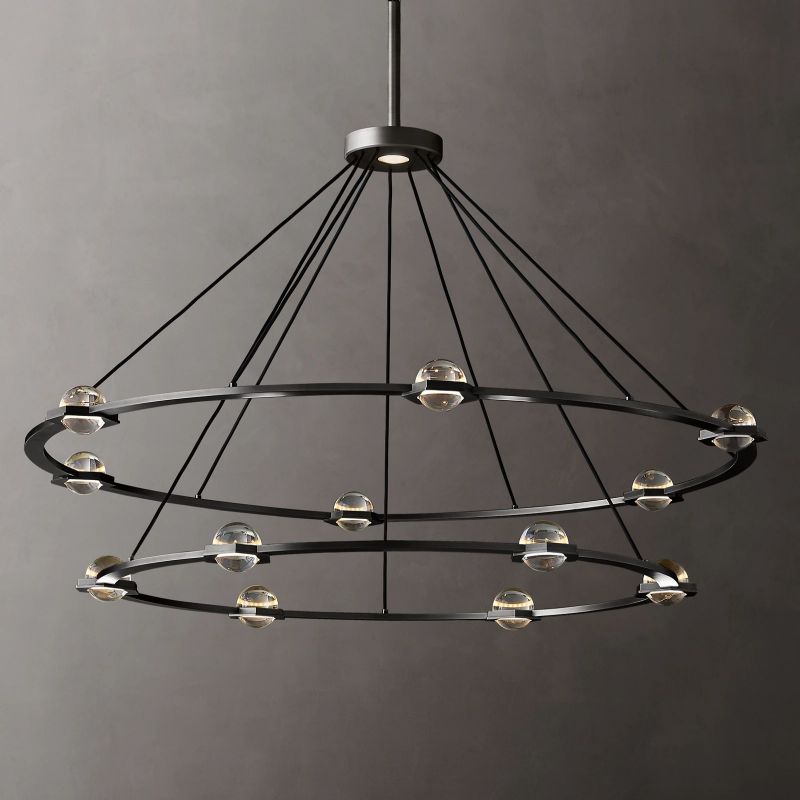 Eclatant Celestial Orbit Two-Tier Round Chandelier 60"