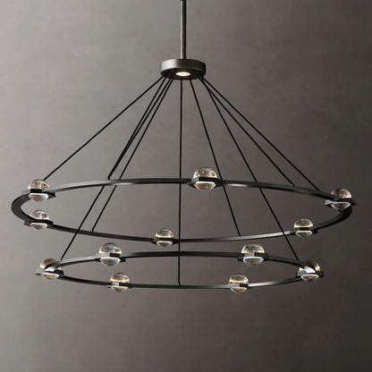 Eclatant Celestial Orbit Two-Tier Round Chandelier 60"