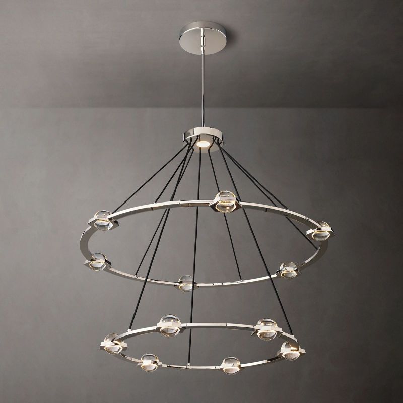Eclatant Celestial Orbit Two-Tier Round Chandelier 48"