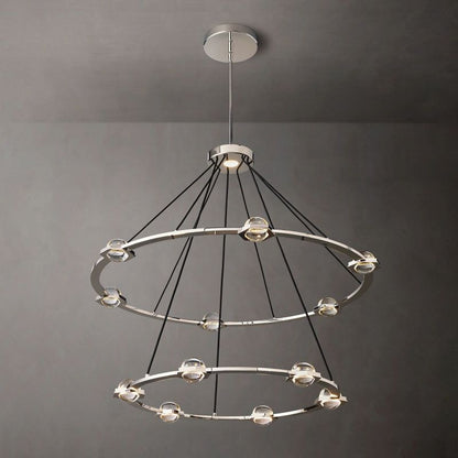 Eclatant Celestial Orbit Two-Tier Round Chandelier 48"