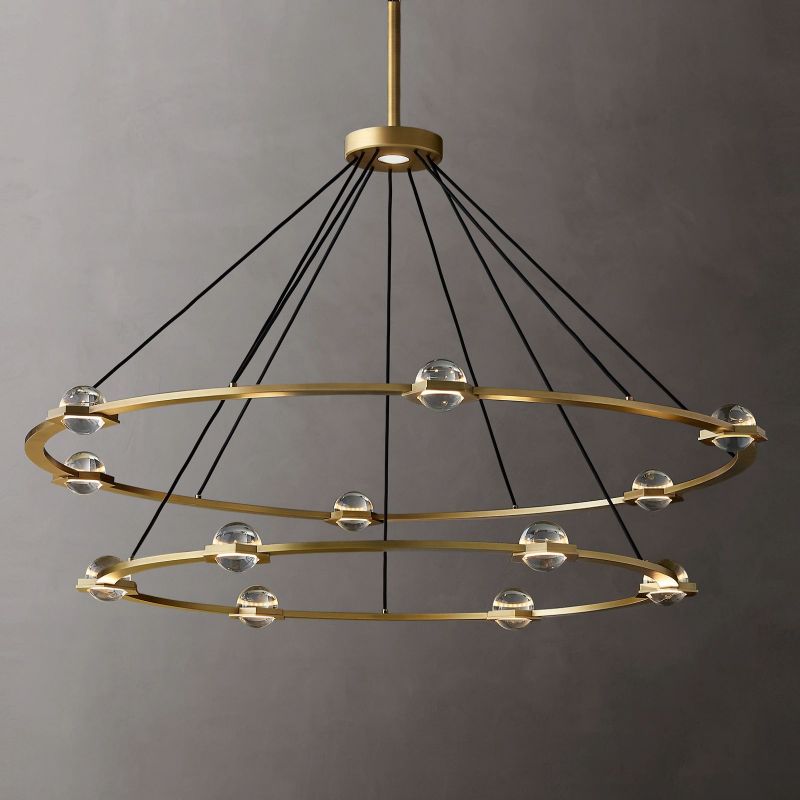 Eclatant Celestial Orbit Two-Tier Round Chandelier 60"