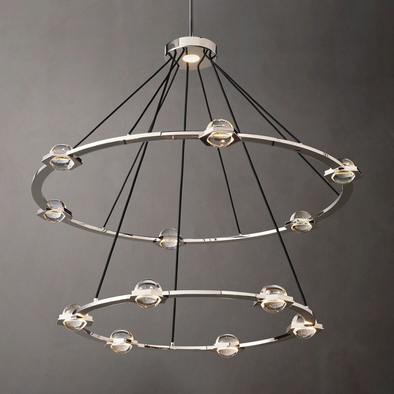 Eclatant Celestial Orbit Two-Tier Round Chandelier 60"