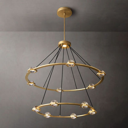 Eclatant Celestial Orbit Two-Tier Round Chandelier 48"