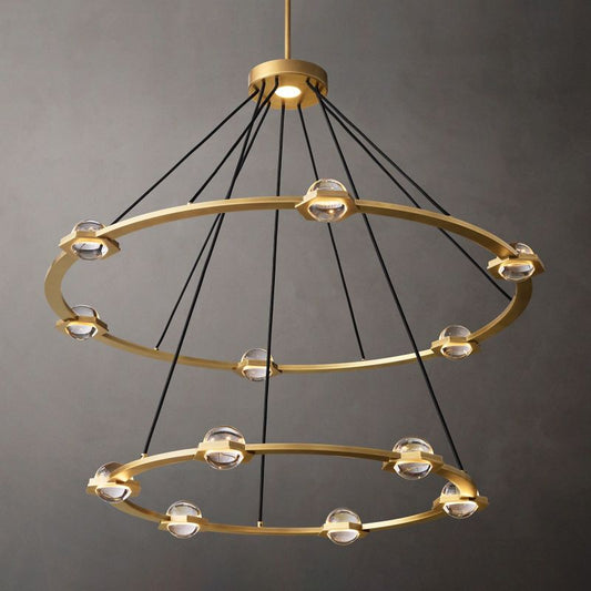 Eclatant Celestial Orbit Two-Tier Round Chandelier 48"