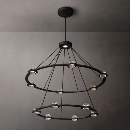 Eclatant Celestial Orbit Two-Tier Round Chandelier 48"
