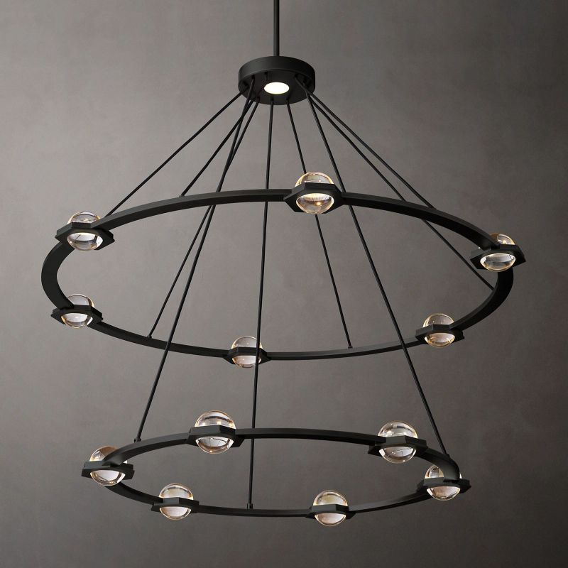 Eclatant Celestial Orbit Two-Tier Round Chandelier 48"