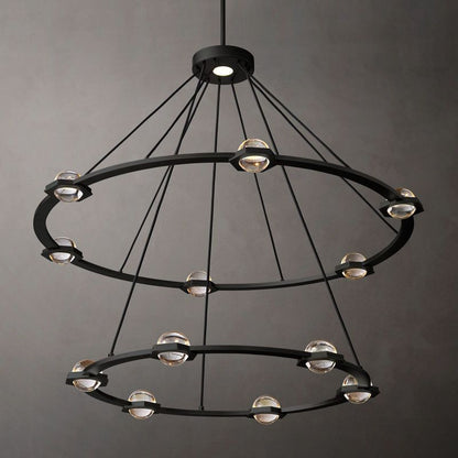 Eclatant Celestial Orbit Two-Tier Round Chandelier 60"