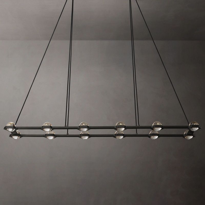 Eclatant Celestial Orbit Rectangular Chandelier 72"