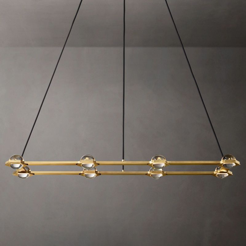 Eclatant Celestial Orbit Rectangular Chandelier 54"