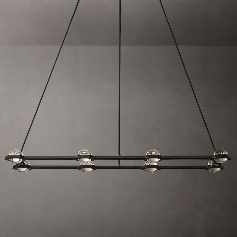 Eclatant Celestial Orbit Rectangular Chandelier 54"