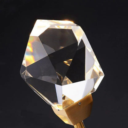 Angle Faceted Crystal Round Chandelier