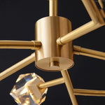 Angle Faceted Crystal Round Chandelier