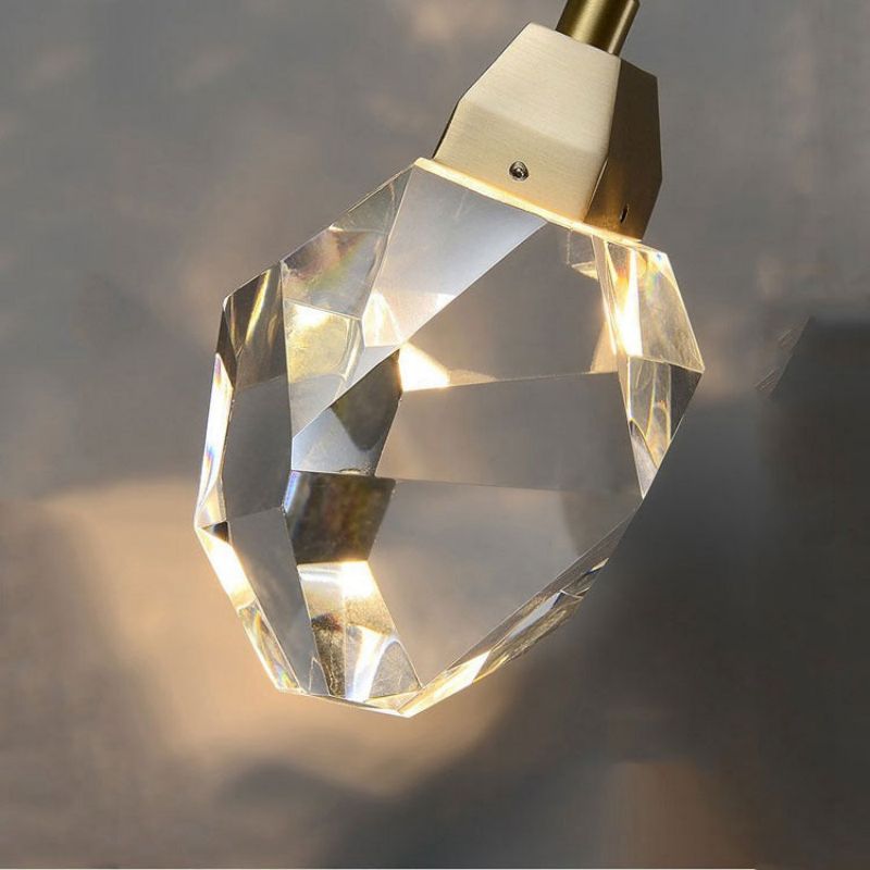Angle Faceted Crystal Pendant Light
