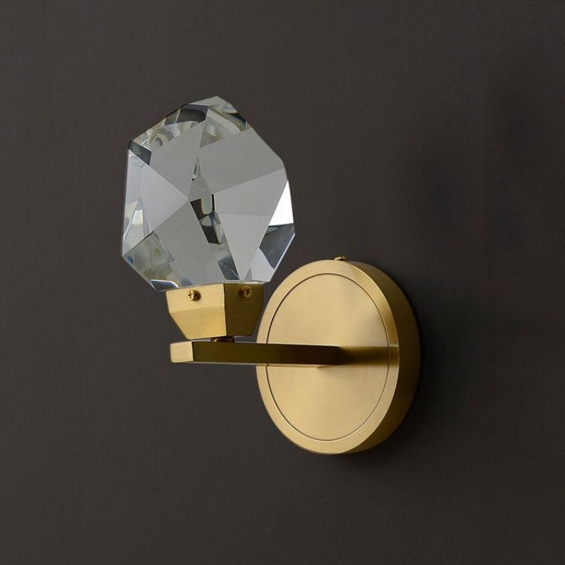 Angle Faceted Crystal Wall Sconce