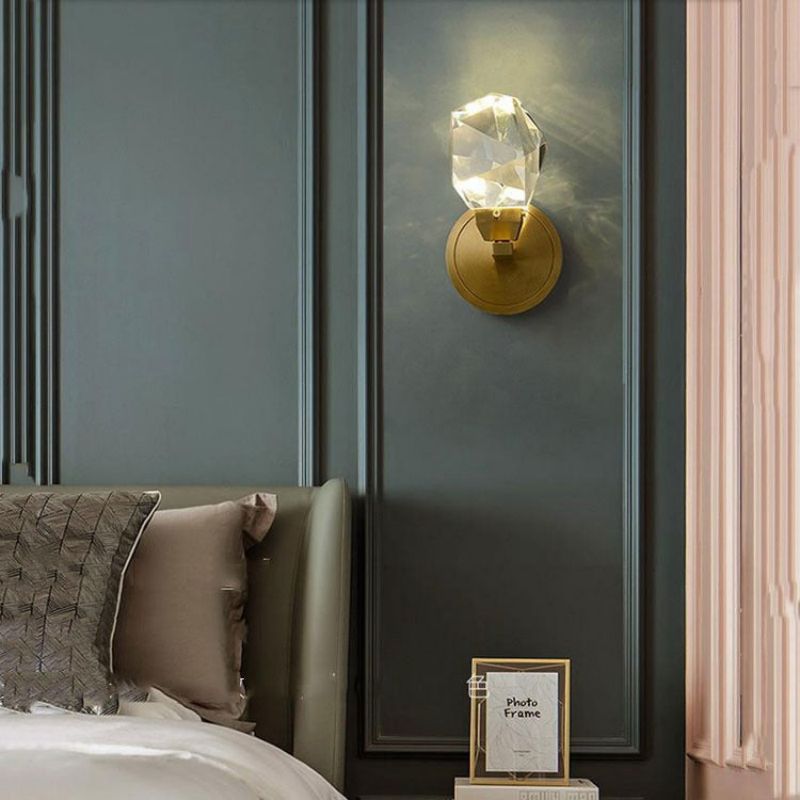 Angle Faceted Crystal Wall Sconce