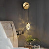 Angle Faceted Crystal Cord Wall Sconce