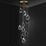 Angle Faceted Crystal Multi-Lights Cascade Chandelier