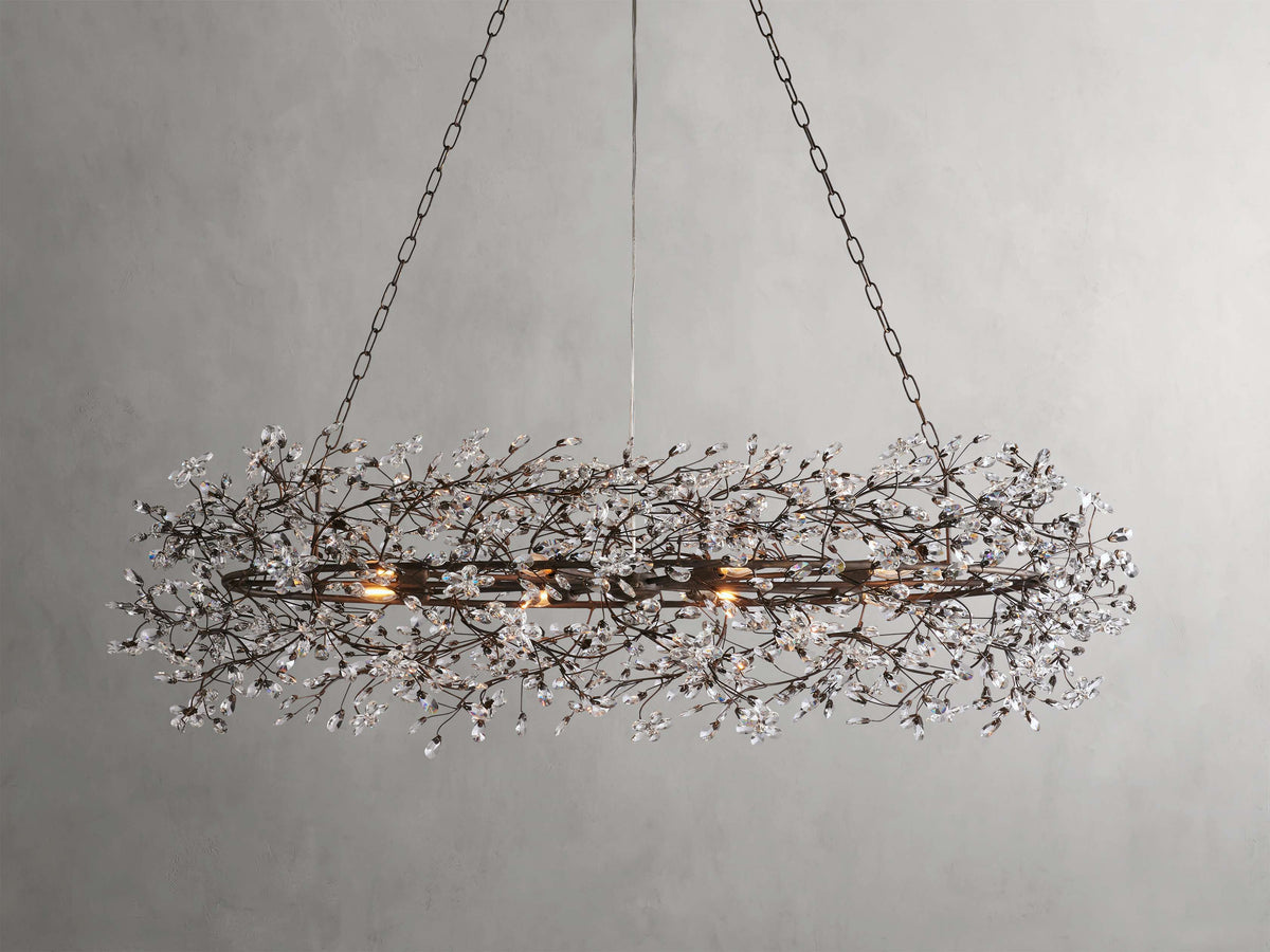 Fiore Sculpted Petals Oval Chandelier