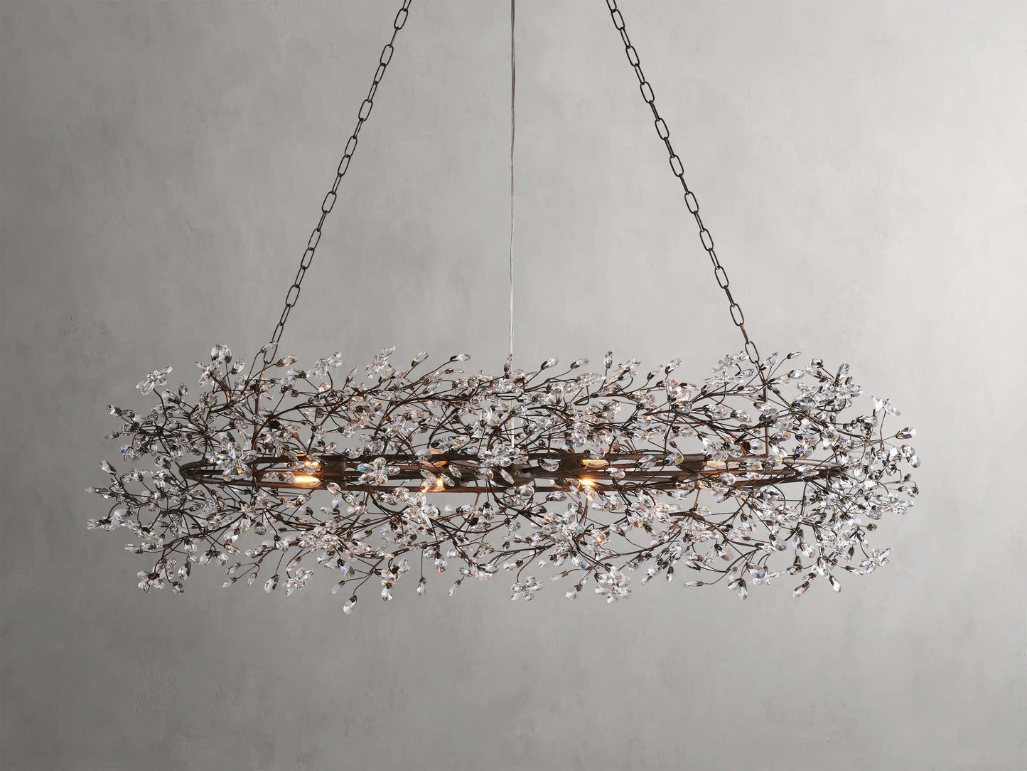 Fiore Sculpted Petals Oval Chandelier