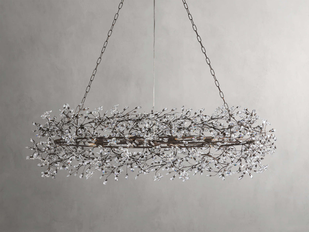 Fiore Sculpted Petals Oval Chandelier