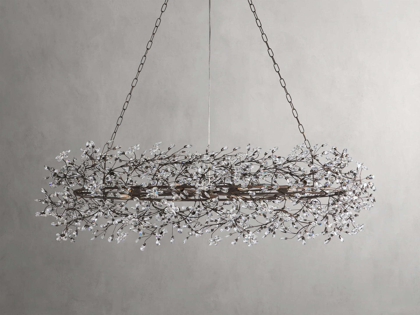 Fiore Sculpted Petals Oval Chandelier