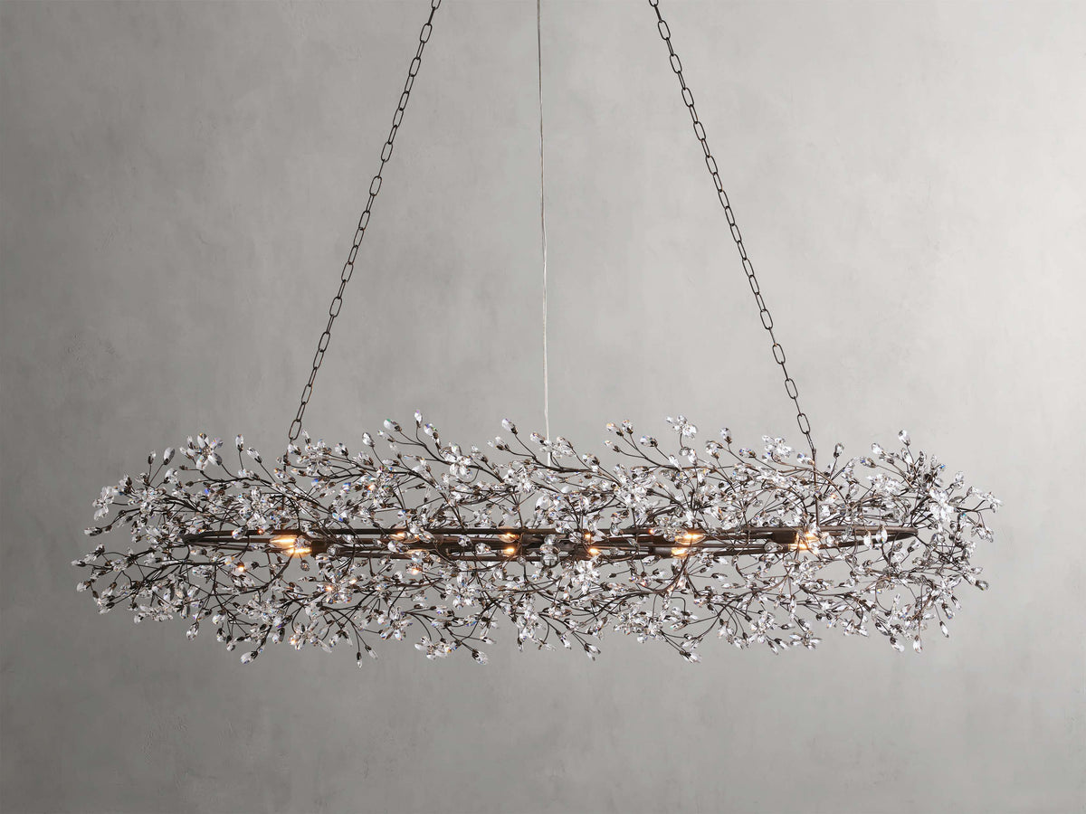 Fiore Sculpted Petals Oval Chandelier
