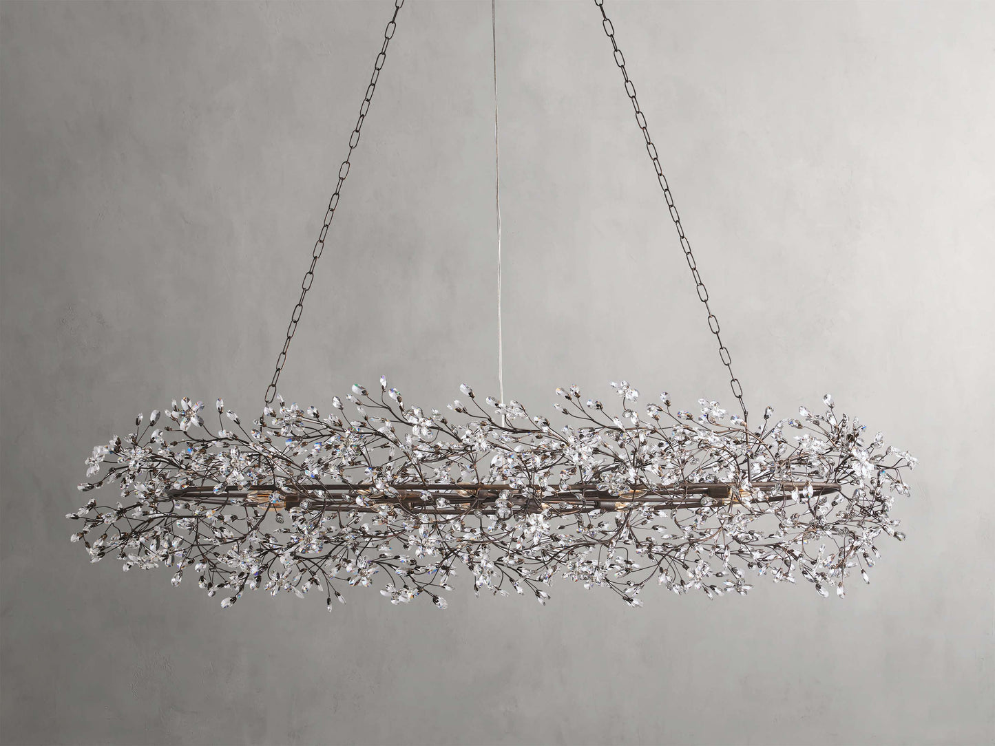 Fiore Sculpted Petals Oval Chandelier