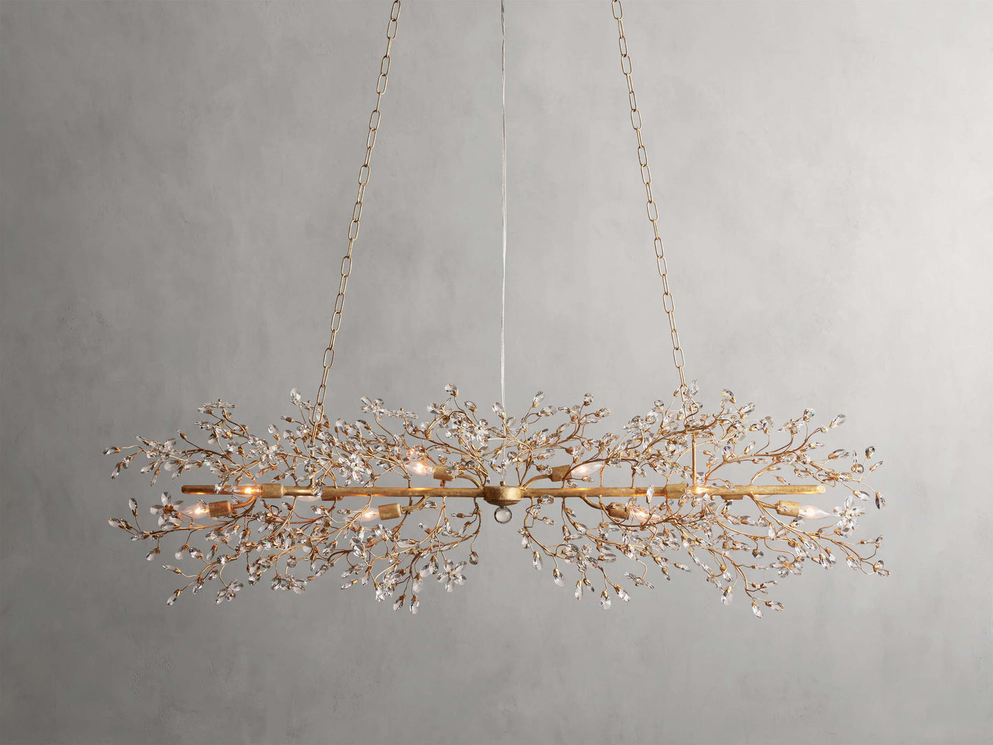 Fiore Sculpted Petals Linear Chandelier