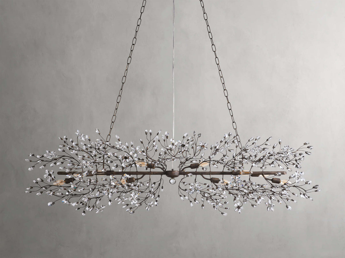 Fiore Sculpted Petals Linear Chandelier