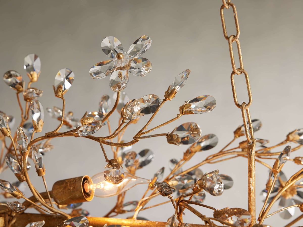 Fiore Sculpted Petals Linear Chandelier