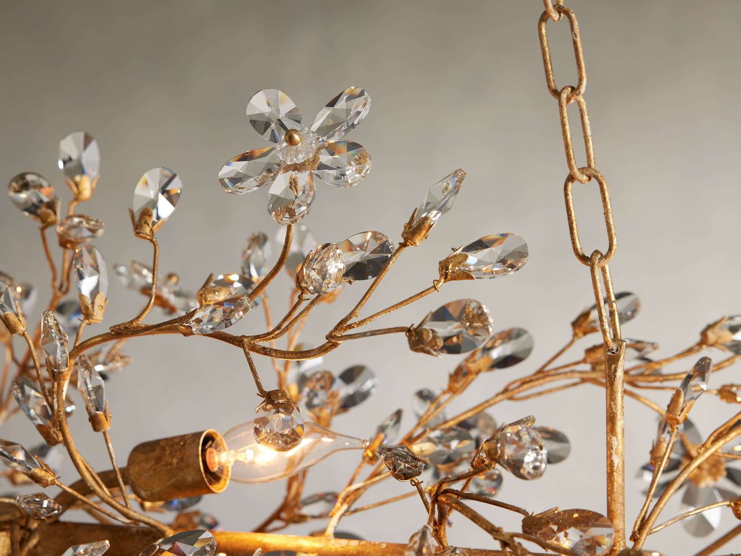 Fiore Sculpted Petals Linear Chandelier