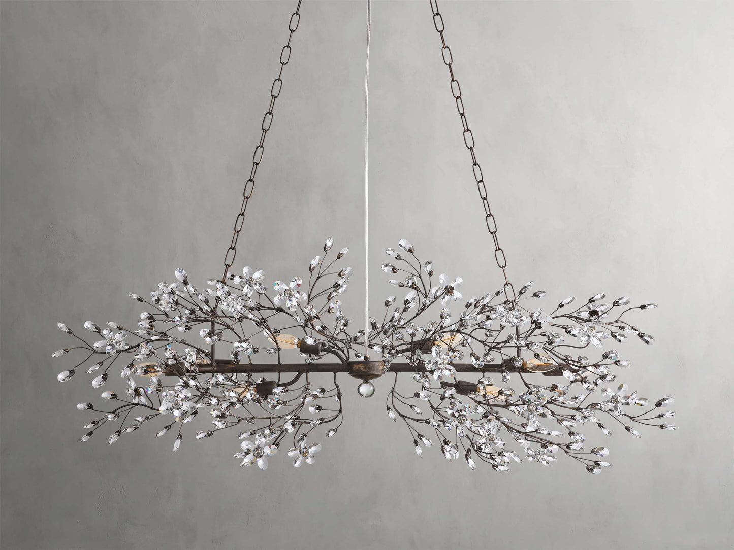 Fiore Sculpted Petals Linear Chandelier