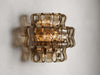 Ghiaccio Textured Glass Wall Sconces