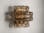 Ghiaccio Textured Glass Wall Sconces