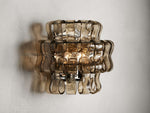 Ghiaccio Textured Glass Wall Sconces