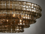 Ghiaccio Textured Glass Round Chandelier