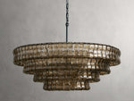 Ghiaccio Textured Glass Round Chandelier