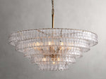 Ghiaccio Textured Glass Round Chandelier