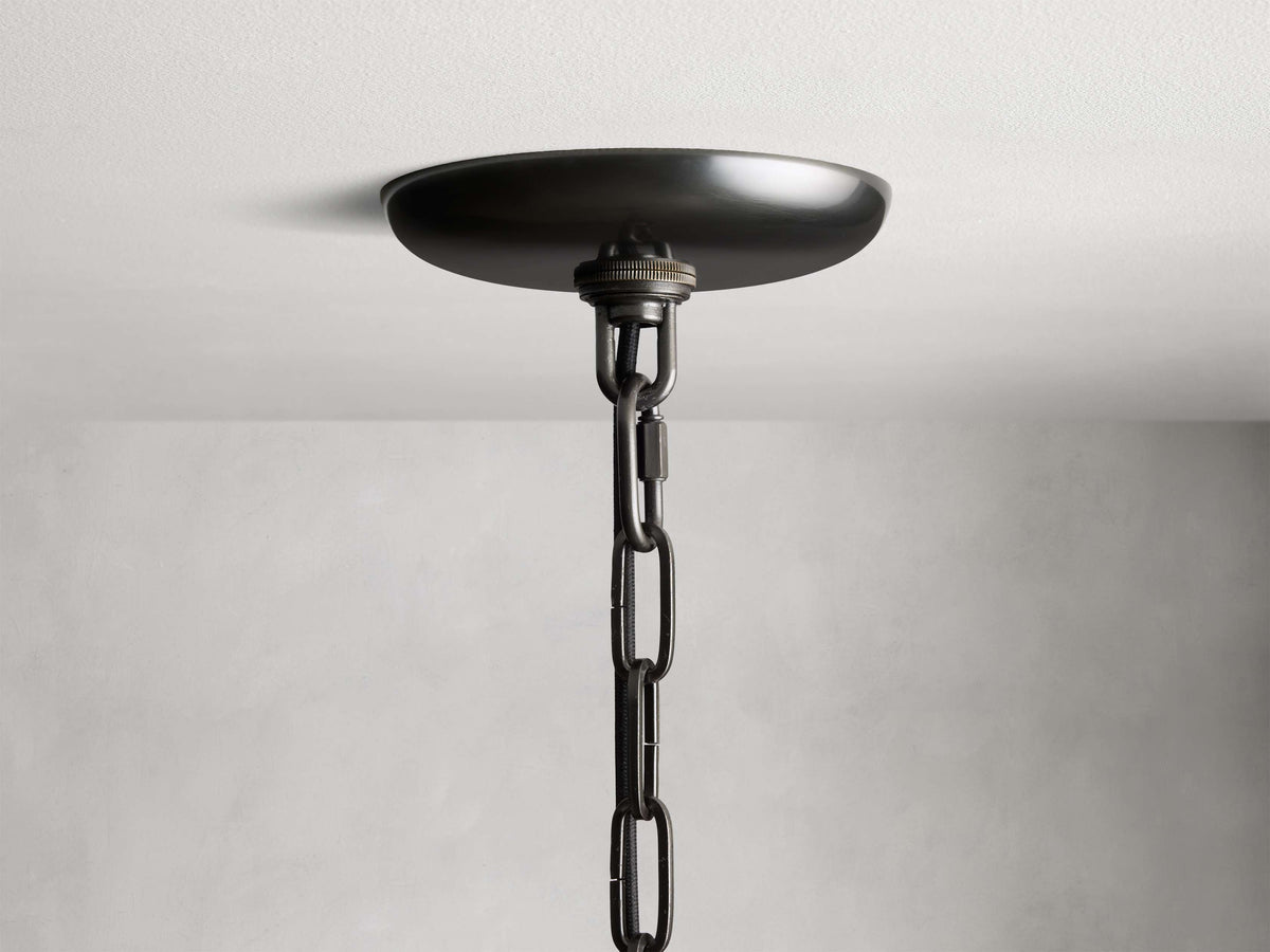 Ghiaccio Textured Glass Round Chandelier