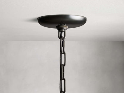 Ghiaccio Textured Glass Round Chandelier